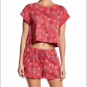 Free Press Crop Top & Shorts PJ Set